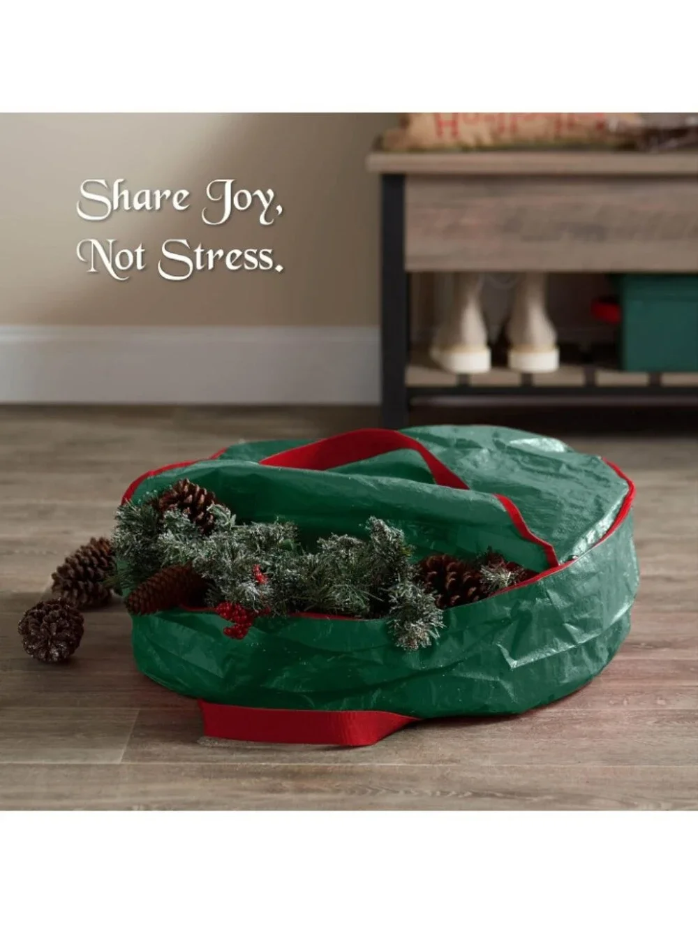 Holiday Gift Wrap Storage Organizer & Wreath Storage Bag NWT
